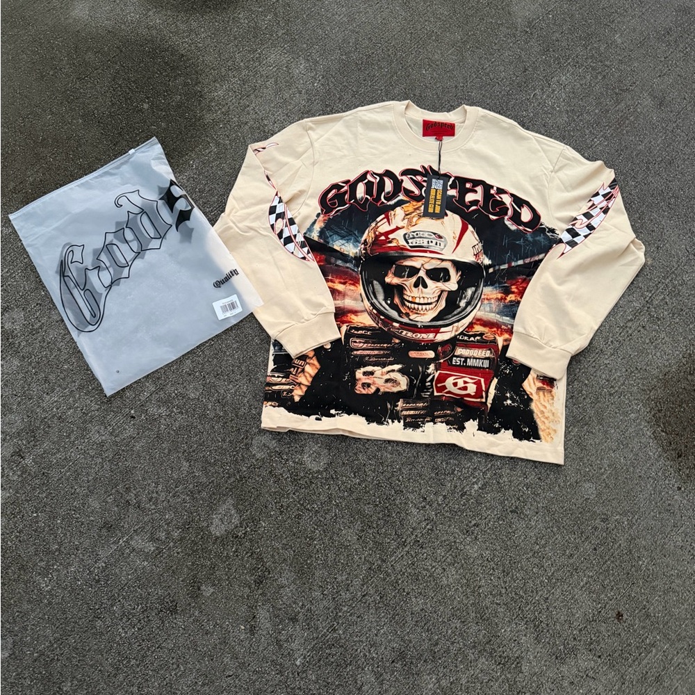 Godspeed Racing Skull Graphic Long Sleeve Shirt